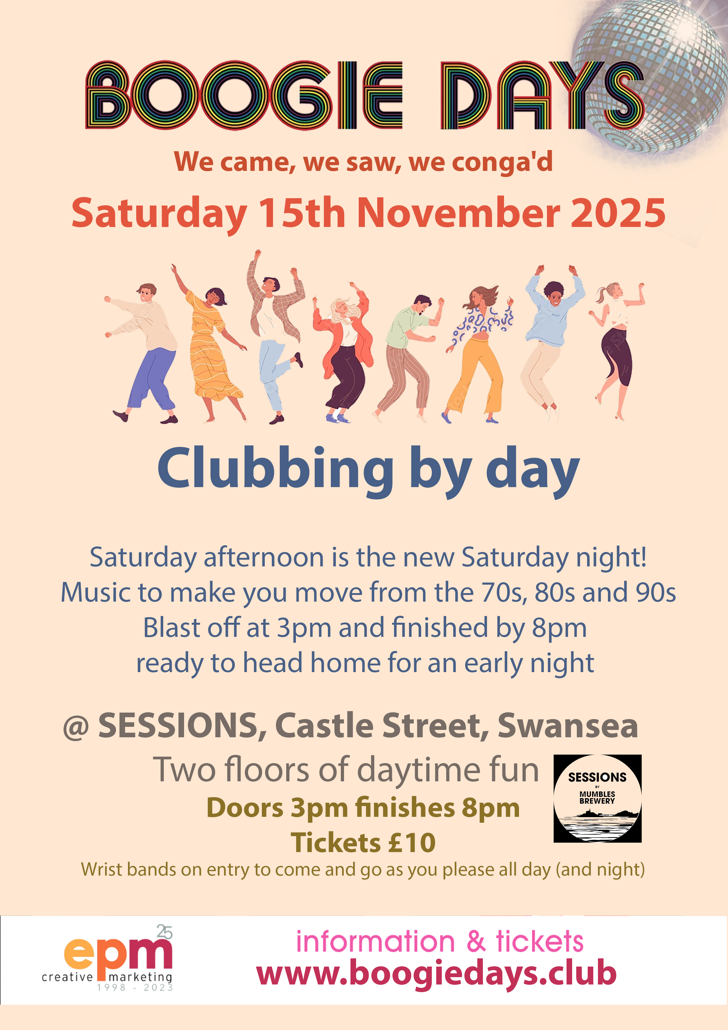BOOGIE DAYS - Saturday 15th November 25 - SESSIONS, Swansea